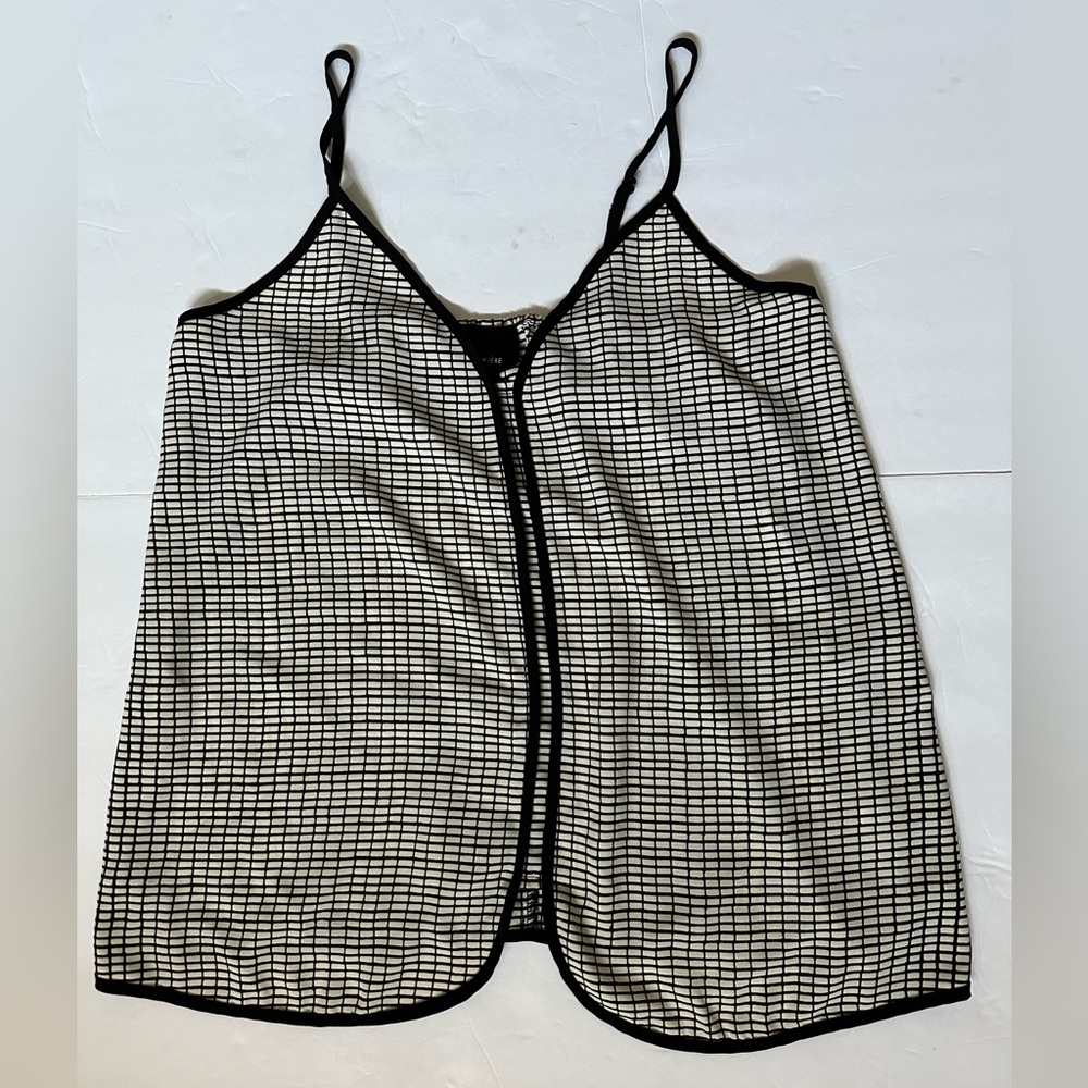 Lumière black and white womens tank top